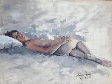 Original Nude Painting by Roger Ayres