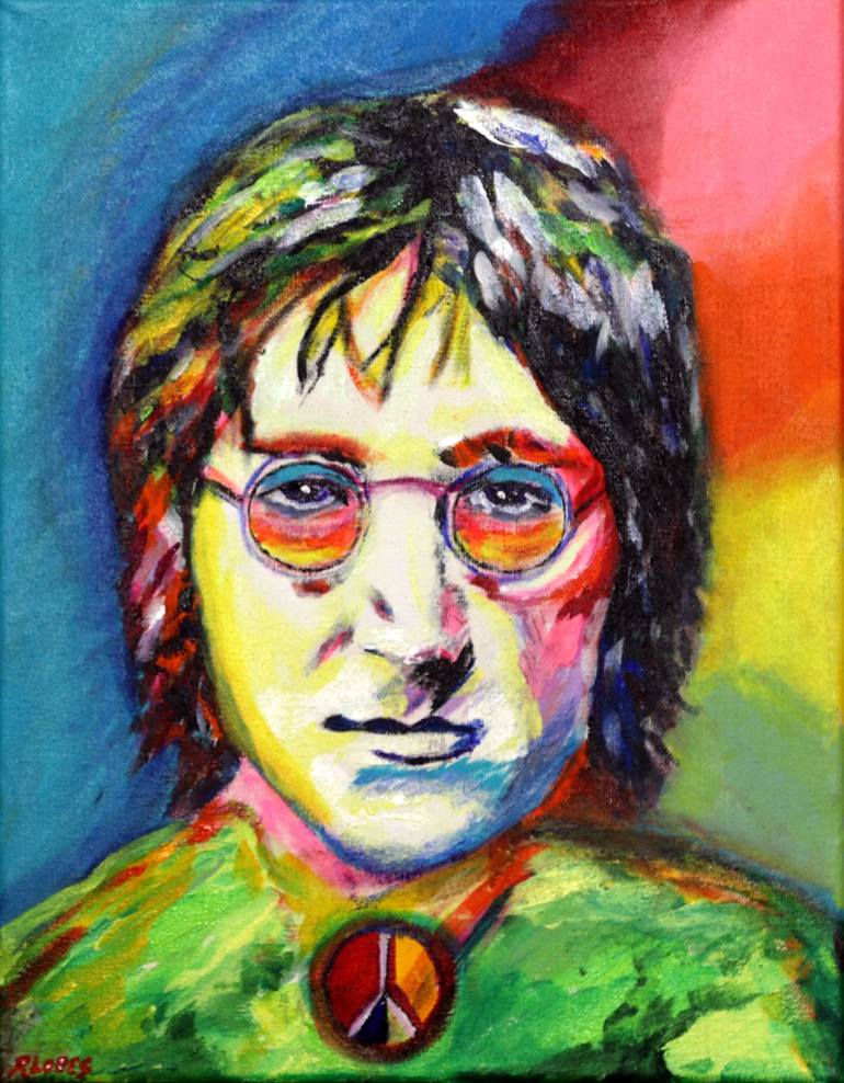 John Lennon Painting by Rick Lobes | Saatchi Art