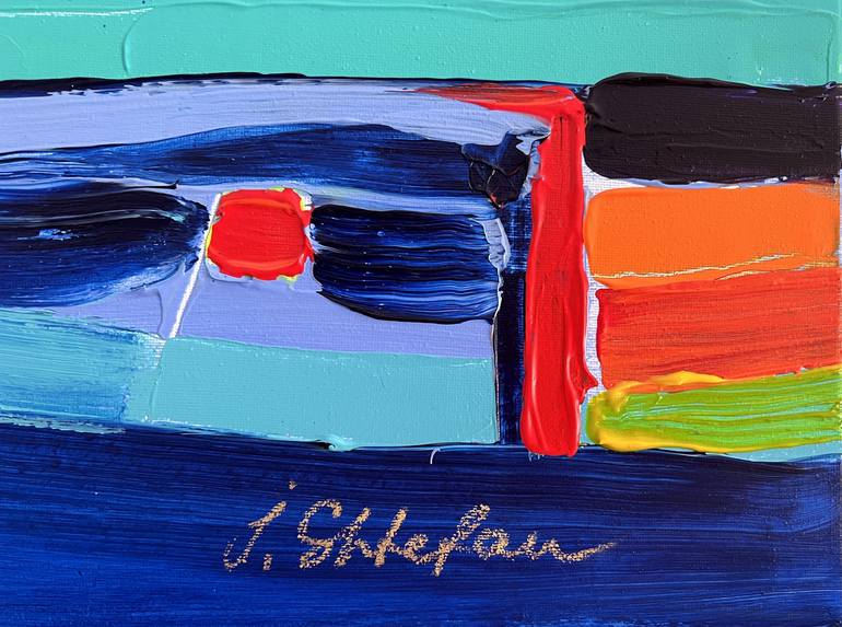 Original Abstract Expressionism Abstract Painting by Iren Shtefan