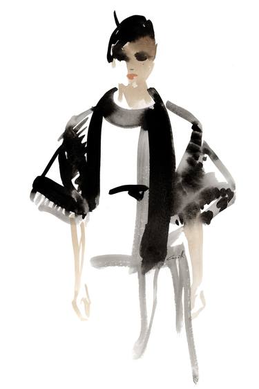 Print of Fashion Paintings by Michel Canetti