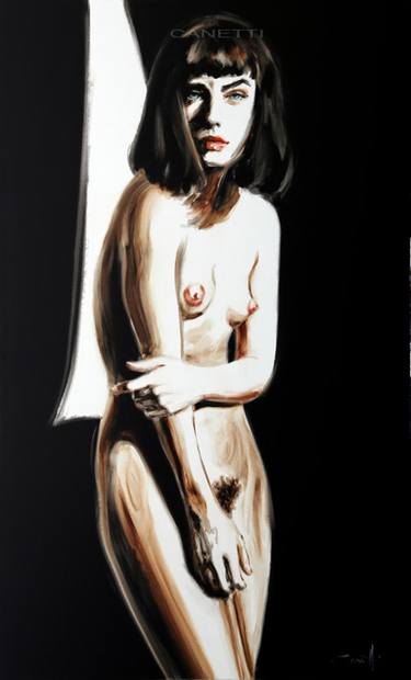 Original Figurative Erotic Paintings by Michel Canetti