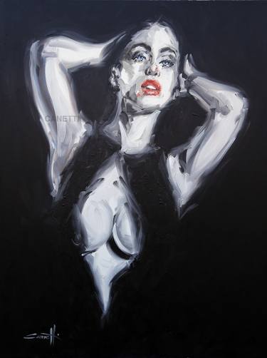 Original Figurative Women Paintings by Michel Canetti