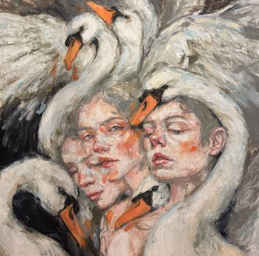 Original Contemporary Classical Mythology Paintings by Francesca Brivio