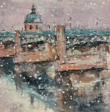 Original Abstract Expressionism Architecture Painting by Francesca Brivio