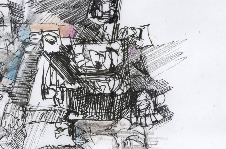 Original Abstract Expressionism Abstract Drawing by David Ronce