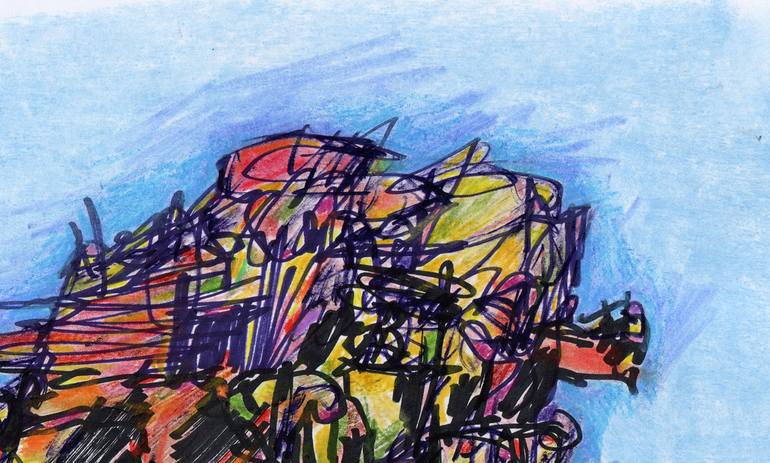 Original Abstract Expressionism Abstract Drawing by David Ronce