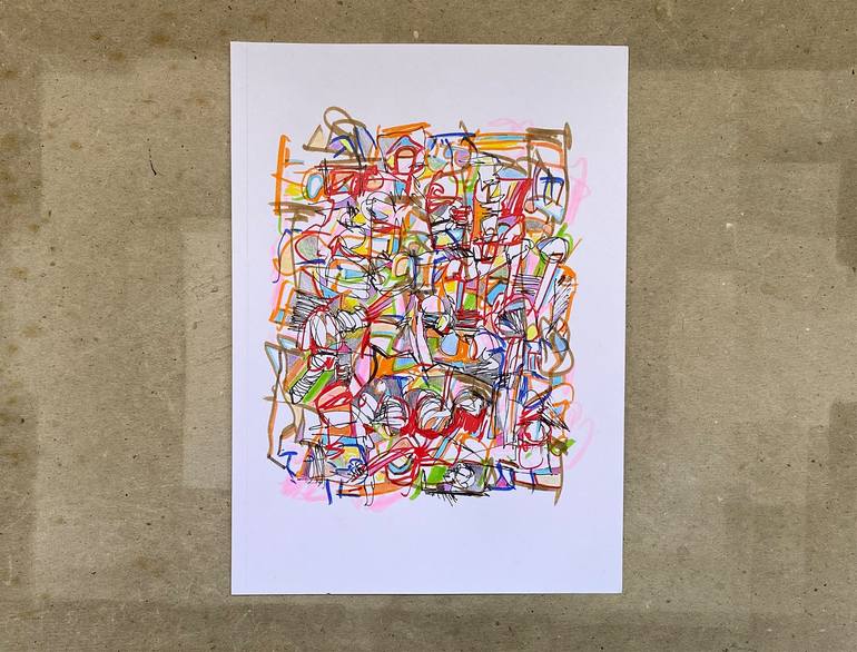 Original Abstract Expressionism Abstract Drawing by David Ronce