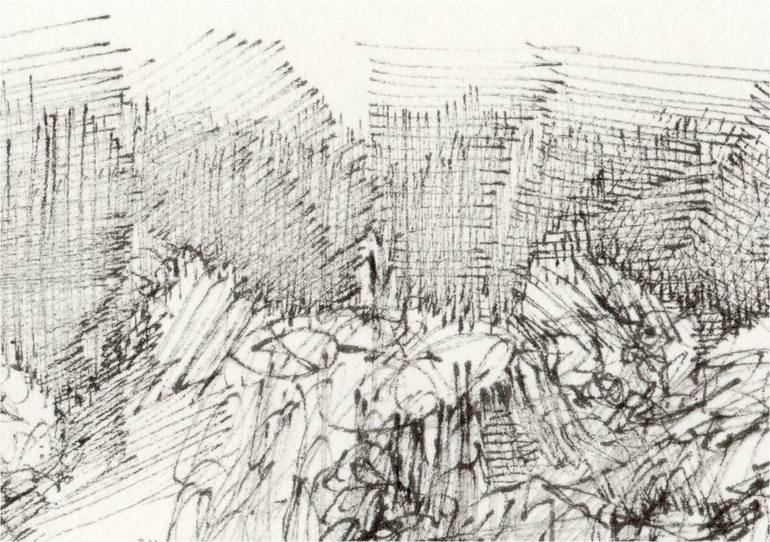 Original Abstract Expressionism Abstract Drawing by David Ronce