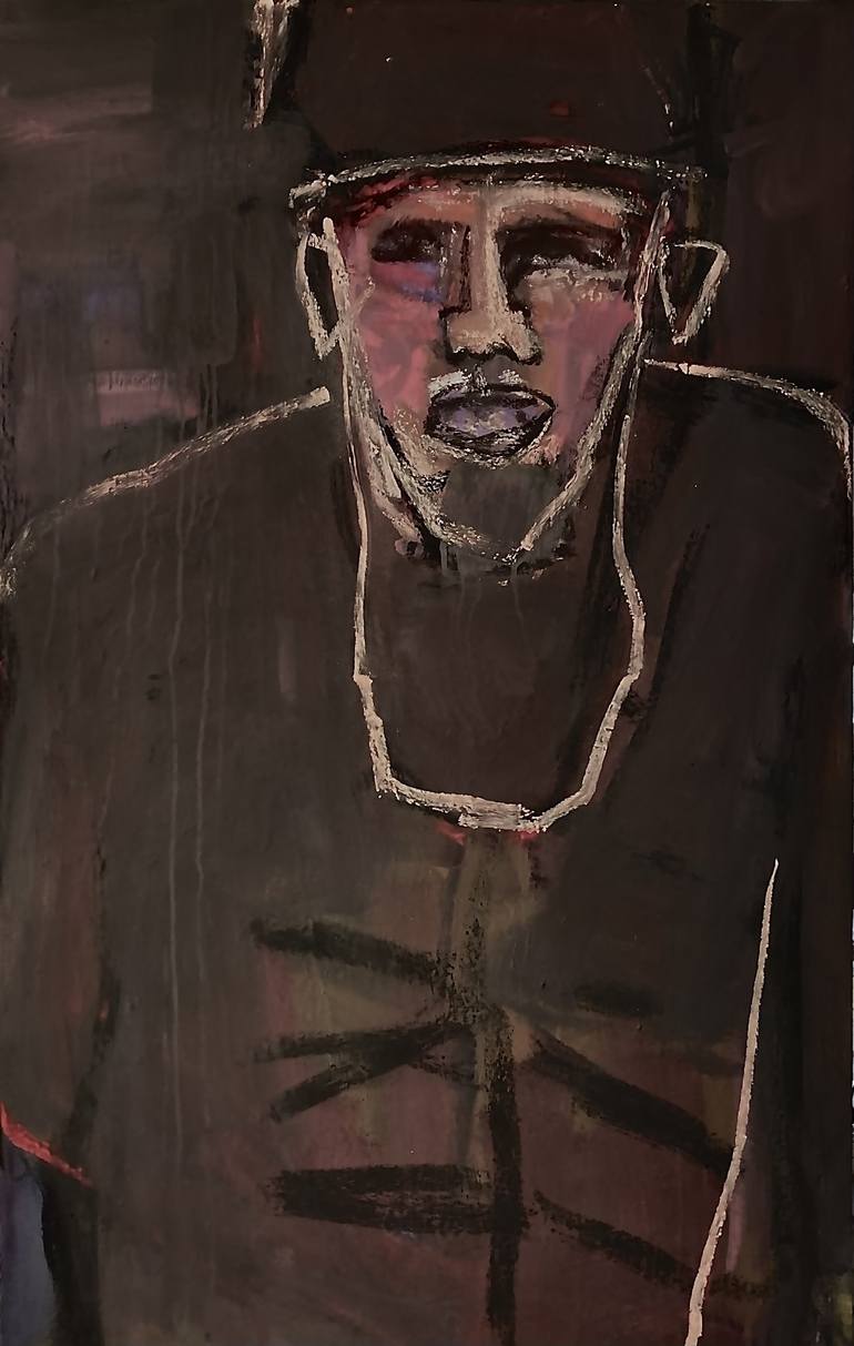 Original Abstract Expressionism Men Paintings by Robert Brodesky