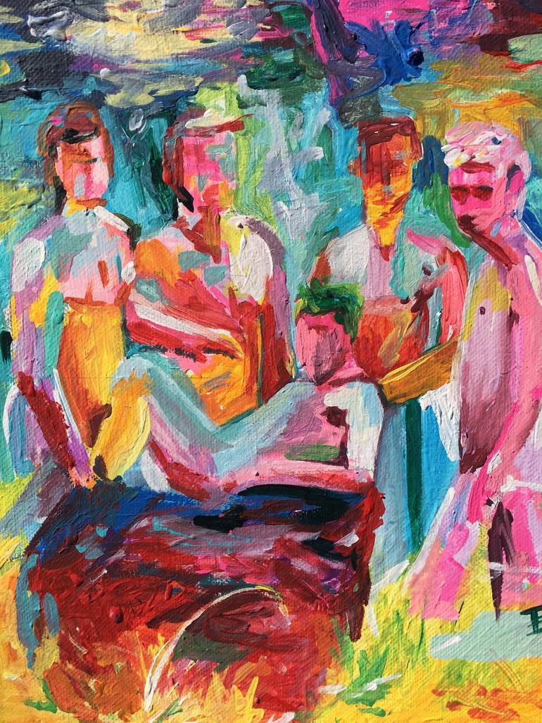 Original Impressionism Nude Painting by Tara Elizabeth
