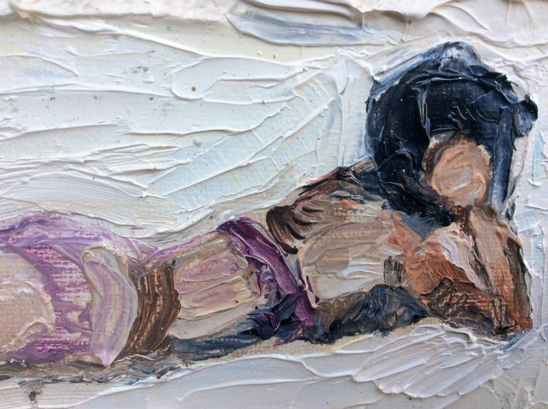 Original Impressionism Beach Painting by Rosy Modet