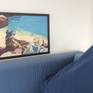 Professionally framed. Wood dark brown. With frame 37.3cm x 29cm x 2.5cm