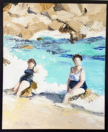 Print of Figurative Beach Paintings by rosy modet