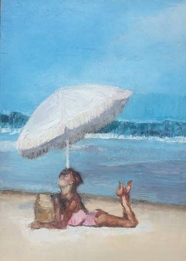 Print of Beach Paintings by rosy modet