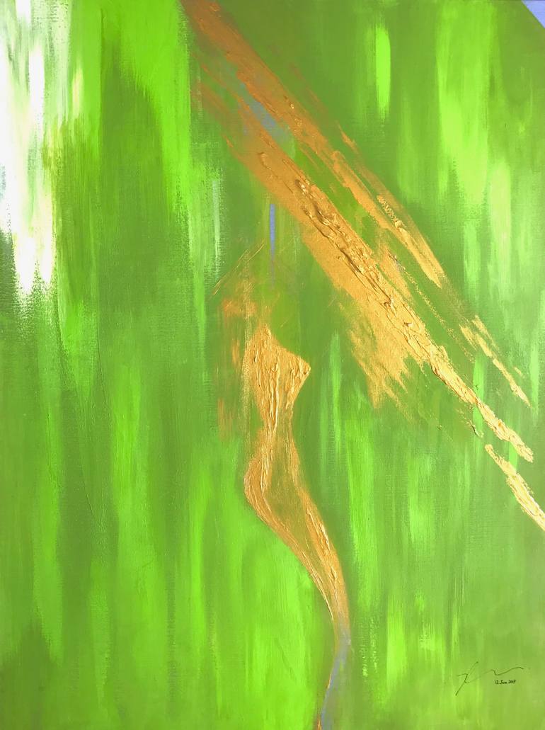 Original Conceptual Abstract Painting by Wen Xin