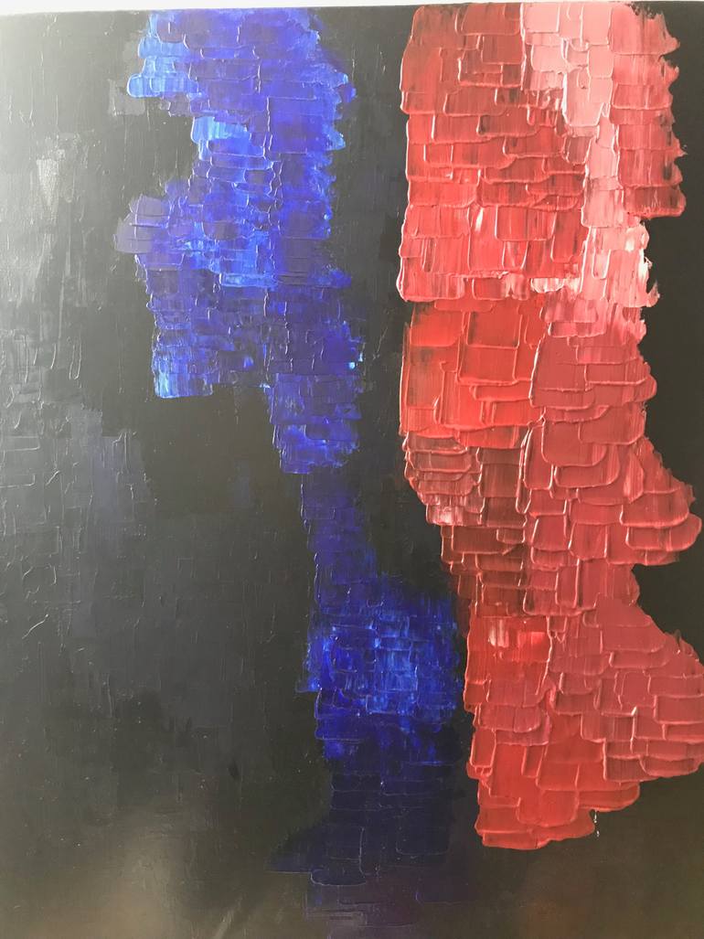 Original Abstract Expressionism Abstract Painting by Wen Xin