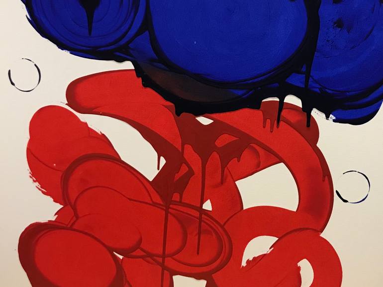 Original Abstract Expressionism Abstract Painting by Wen Xin