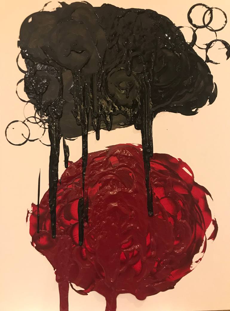 Original Abstract Expressionism Abstract Painting by Wen Xin