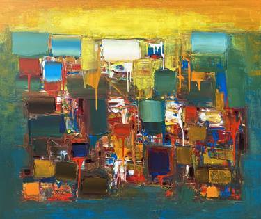 Original Abstract Expressionism Abstract Paintings by Nivas Kanhere