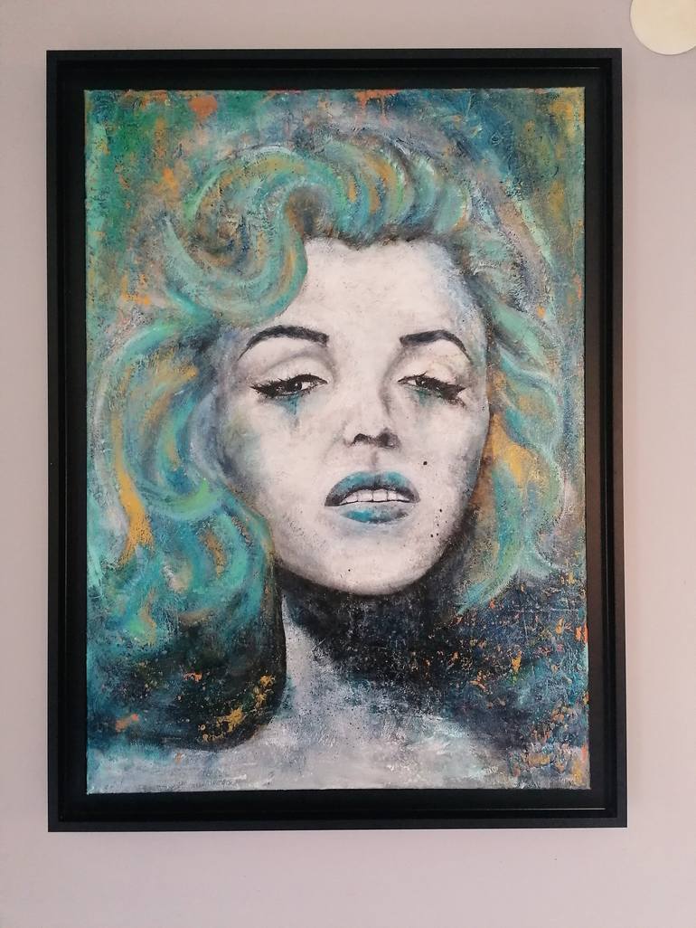 Original Abstract Portrait Painting by Anne Robin