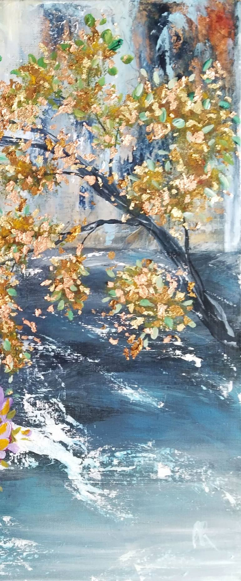 Original Abstract Landscape Painting by Anne Robin