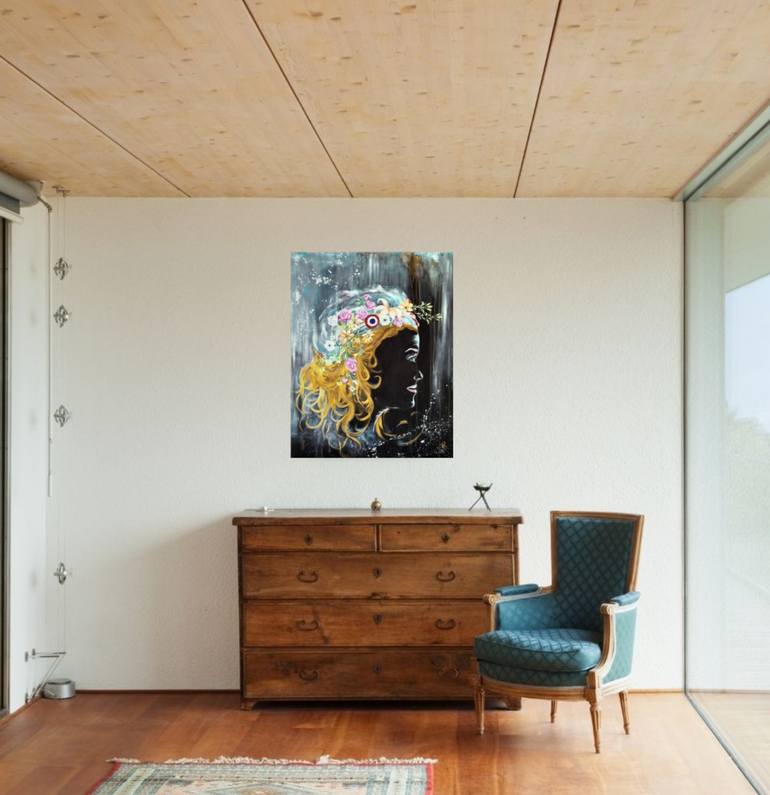 Original Abstract People Painting by Anne Robin