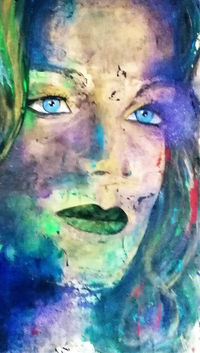 Original Abstract People Painting by Anne Robin