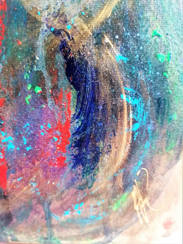 Original Abstract People Painting by Anne Robin