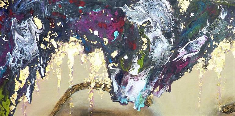 Original Abstract Women Painting by Anne Robin