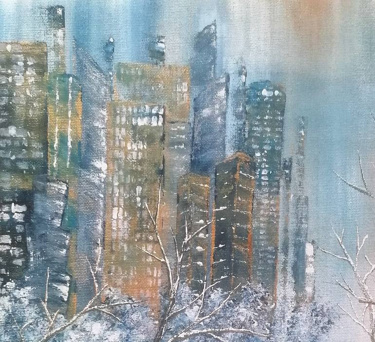 Original Abstract Language Painting by Anne Robin