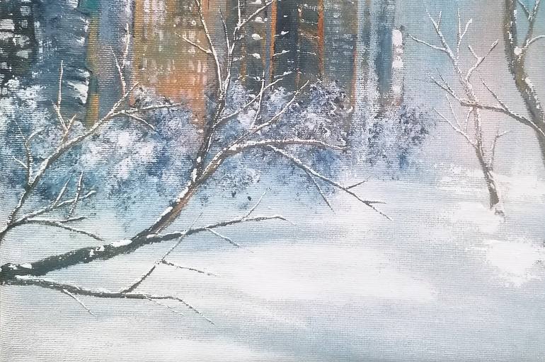 Original Abstract Language Painting by Anne Robin