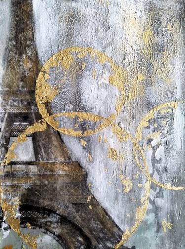 Original Abstract Architecture Painting by Anne Robin