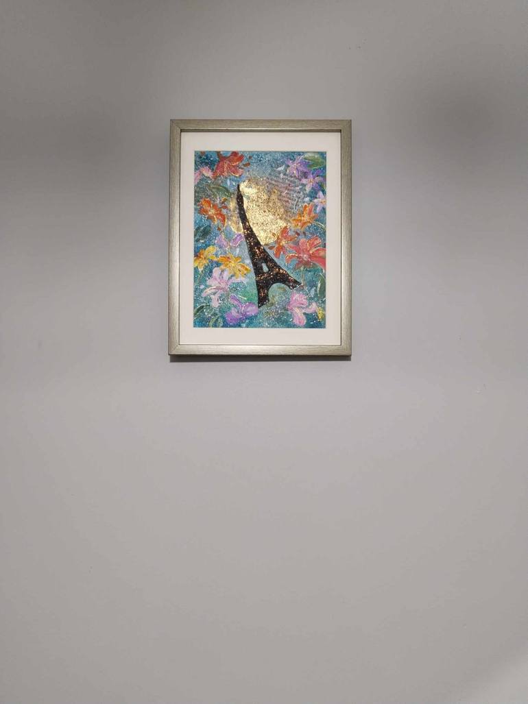 Original Abstract Architecture Painting by Anne Robin