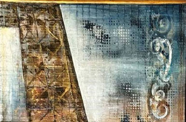 Original Abstract Architecture Painting by Anne Robin