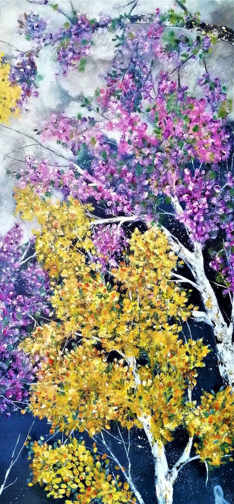 Original Tree Painting by Anne Robin