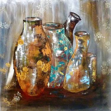 Original Figurative Still Life Paintings by Anne Robin