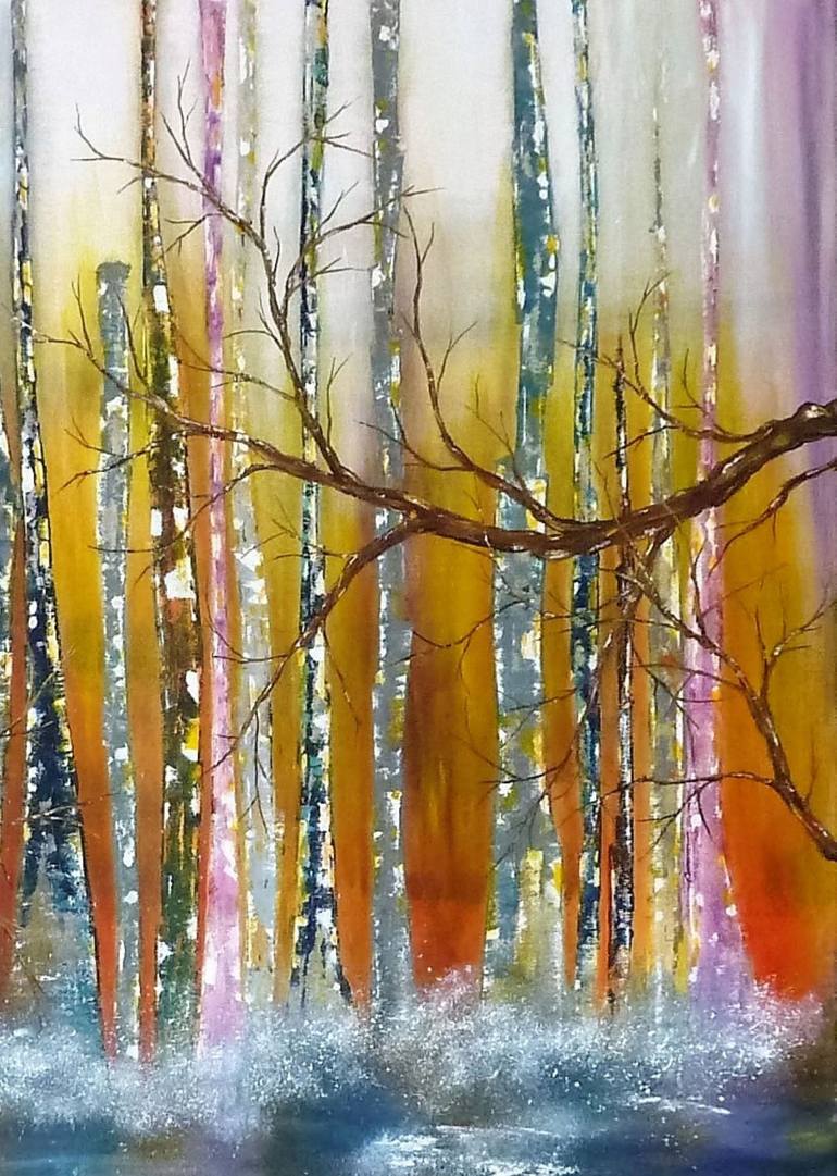 Original Abstract Landscape Painting by Anne Robin