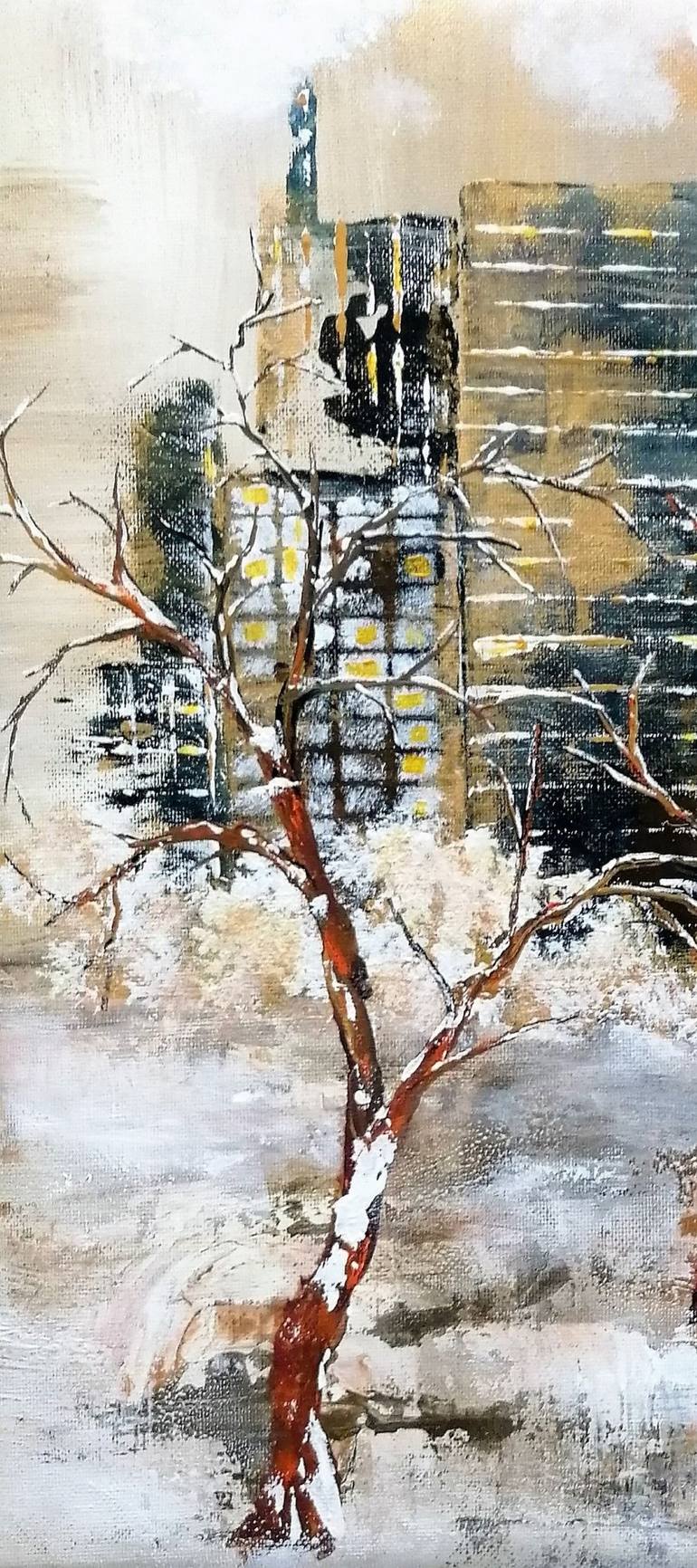 Original Architecture Painting by Anne Robin