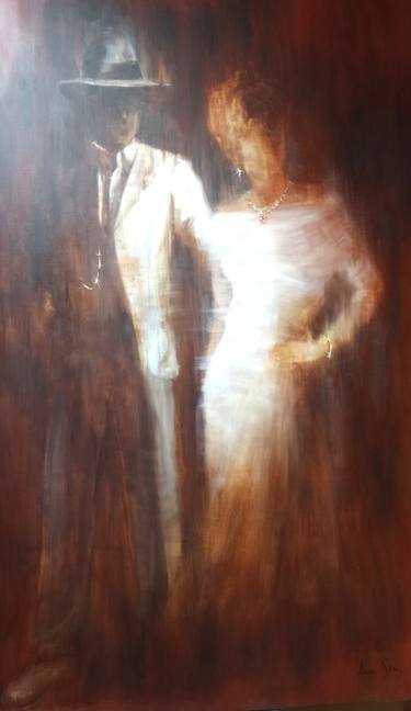 Original Figurative Love Paintings by anna sims