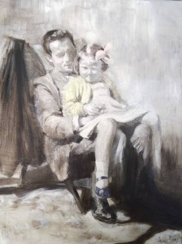 Original Figurative Family Paintings by anna sims