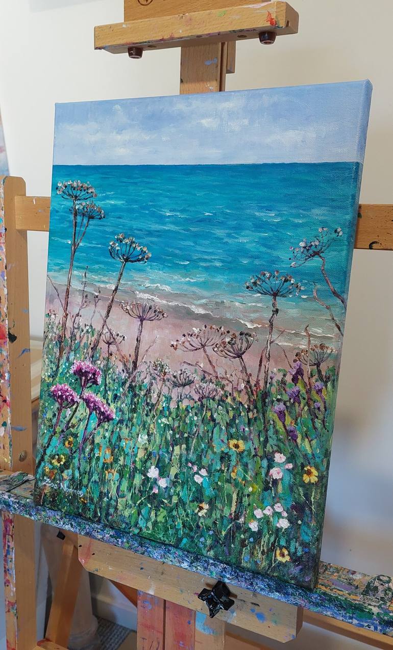 Original Impressionism Beach Painting by Zoe Elizabeth Norman