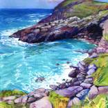 Cornwall, Cove at Tintagel by Zoe Elizabeth Norman