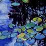 Pastel painting of Monet's Garden.
Blue moody painting of reflections and lily pads painted from sketches and photographs taken at the iconic home and garden of Claude Monet.
Signed on the front and accompanied by a certificate of authenticity.