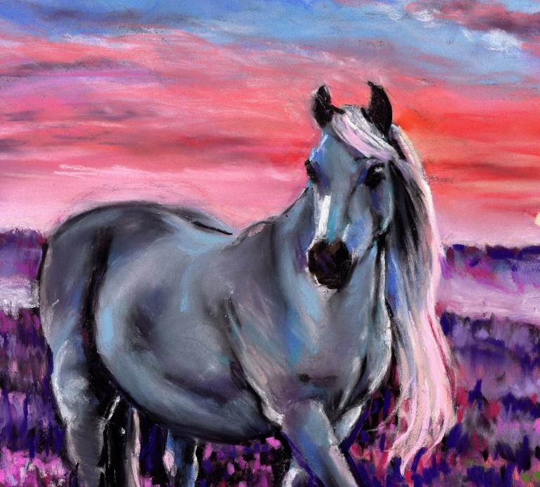 Original Expressionism Horse Painting by Zoe Elizabeth Norman