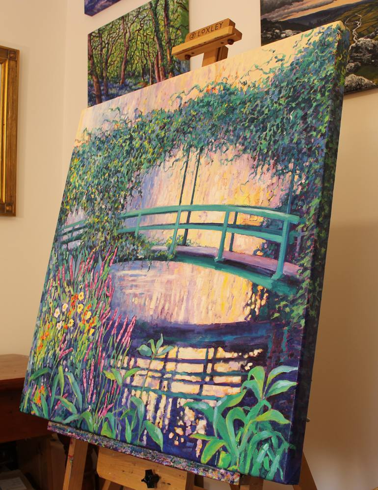 Original Expressionism Garden Painting by Zoe Elizabeth Norman