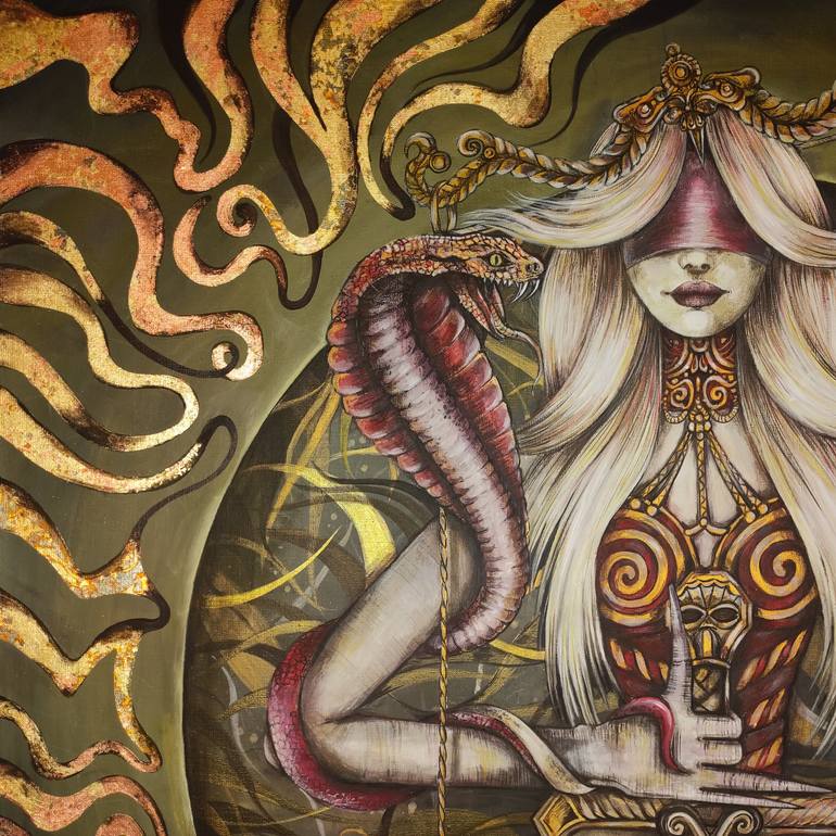 Original Surrealism Women Painting by Małgorzata Bańkowska