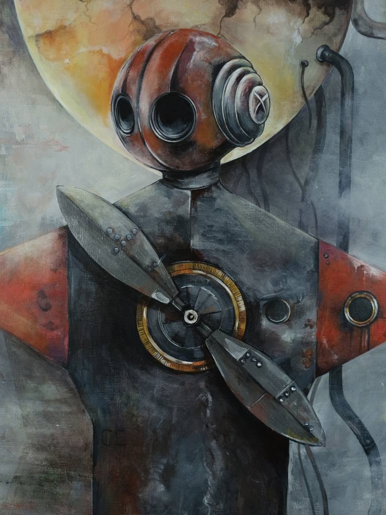 Original Surrealism Fantasy Painting by MałGorzata BańKowska