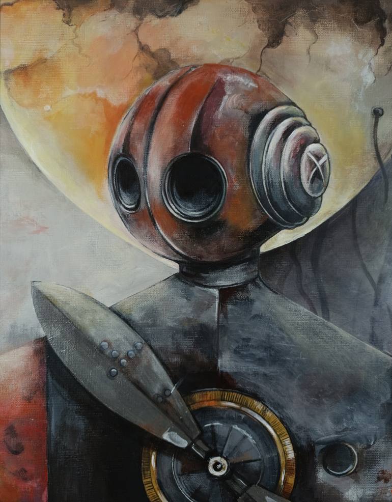 Original Surrealism Fantasy Painting by MałGorzata BańKowska