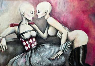 Original Surrealism Erotic Paintings by Małgorzata Bańkowska