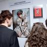 Framed artwork at exhibition.